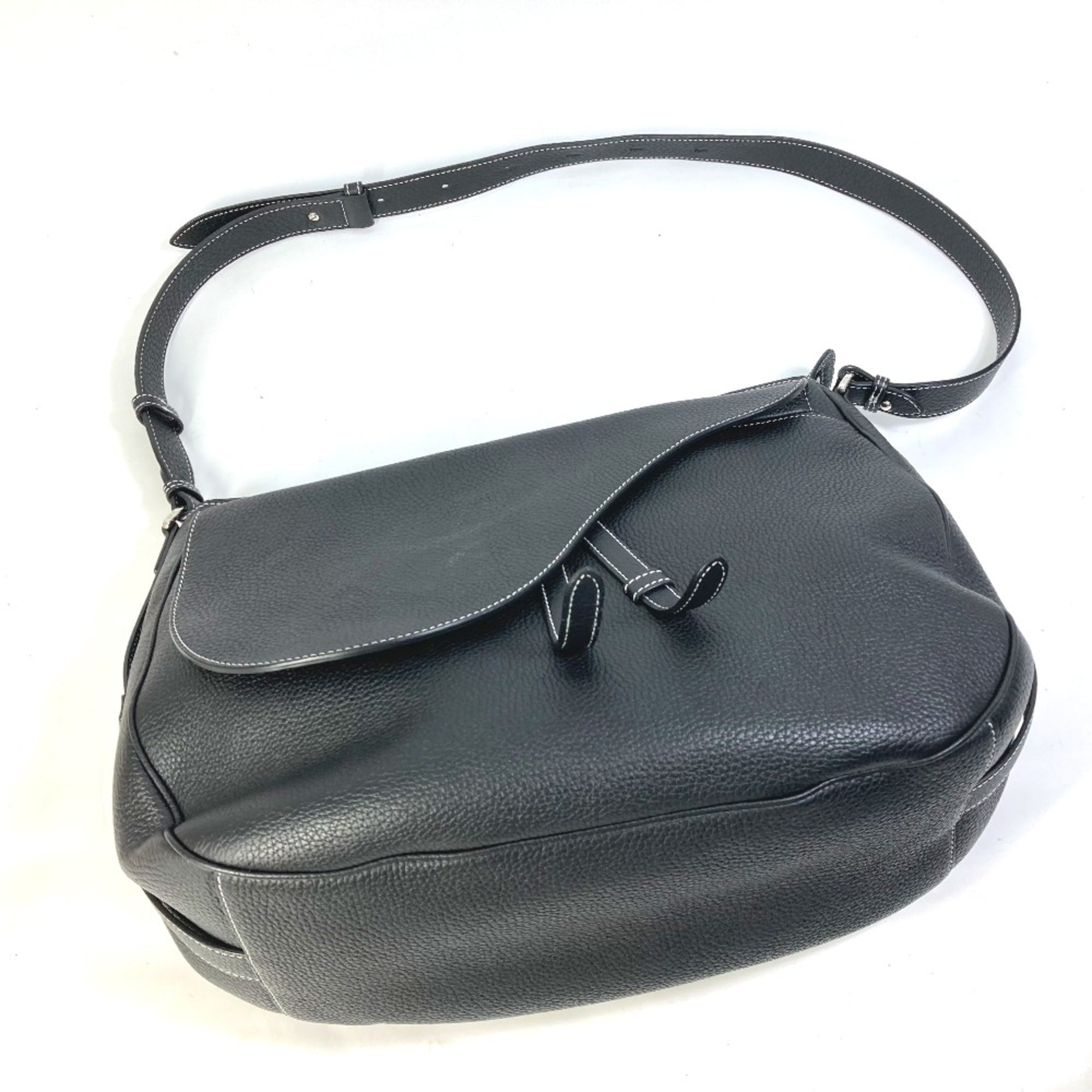CHRISTIAN DIOR 1ADHO023UL Oblique Crossbody bag Shoulder Bag Black — Like New