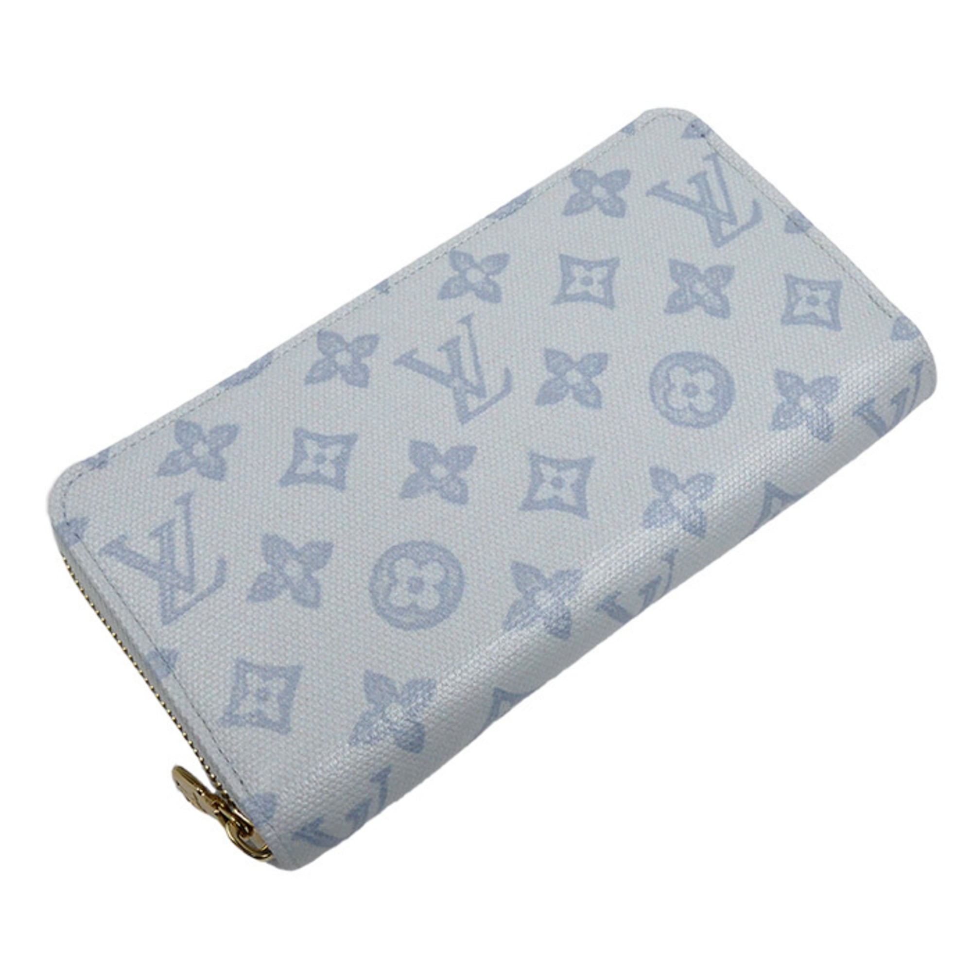 LOUIS VUITTON Louis Vuitton Zippy Wallet Long Monogram Origin Blue Courier M27686 Men's and Women's