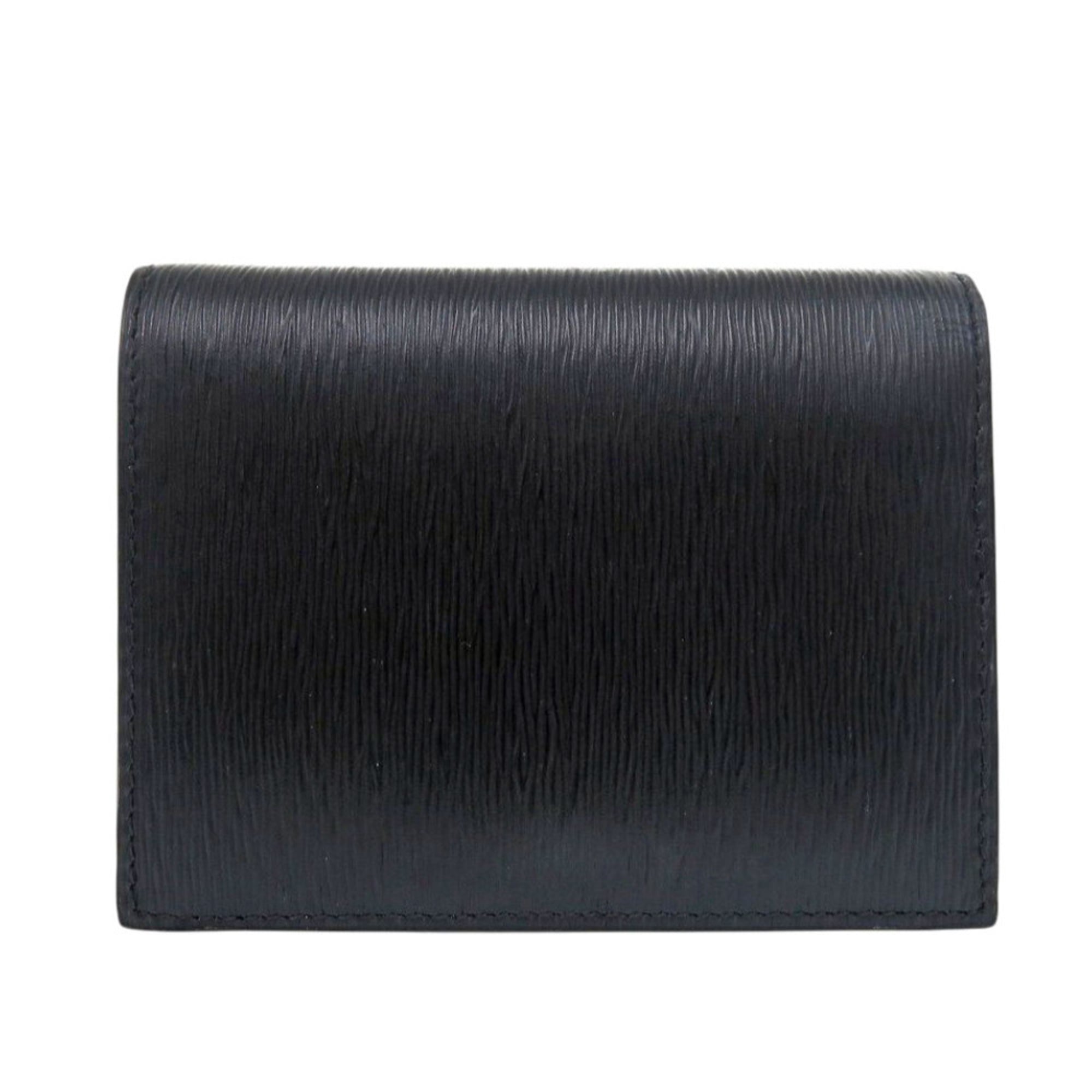 Like new Prada 1MV204 Vitello Move Leather Black Bifold Wallet 1081