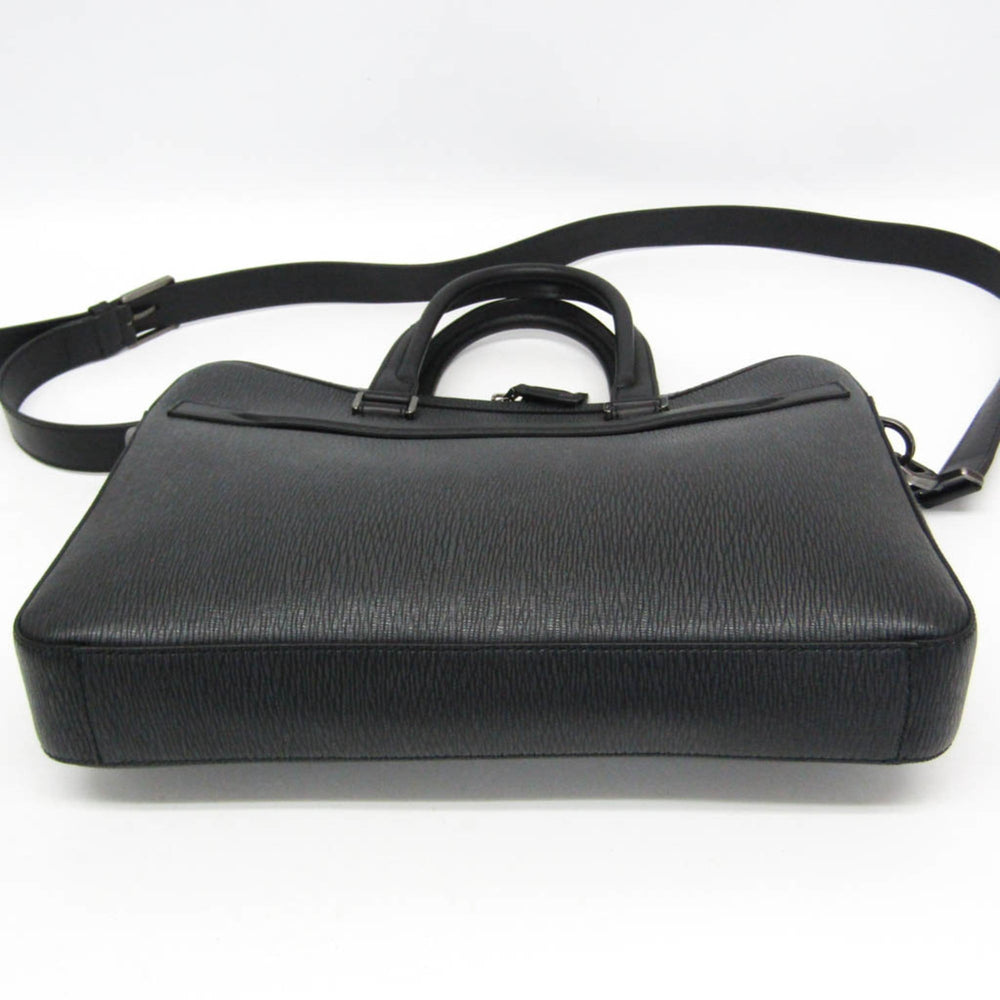 Salvatore Ferragamo FZ-24 0458 Men's Leather Briefcase,Handbag Black — Like New