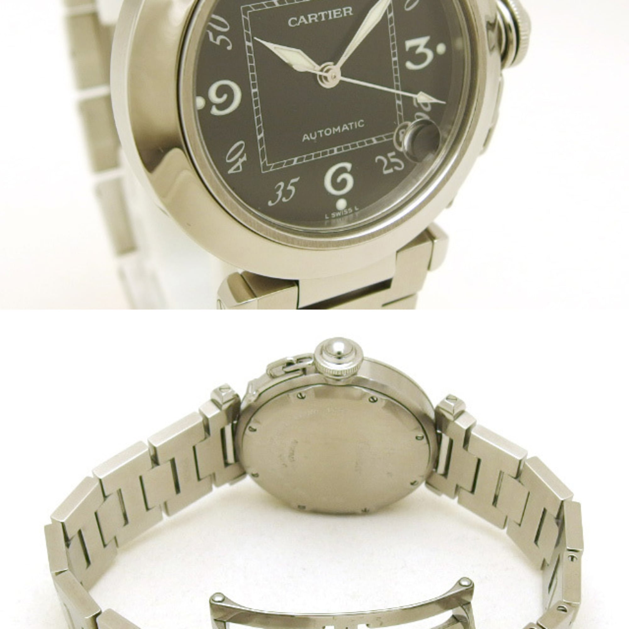Cartier Pasha C 35mm black dial SS 20180320 — Very Good