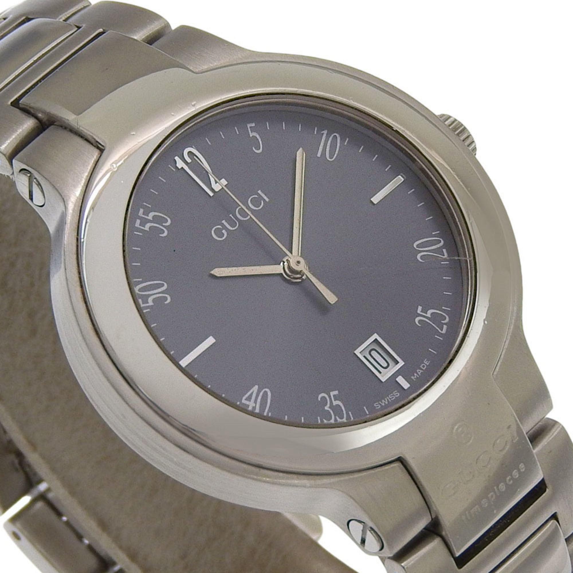 Gucci GUCCI Watch 8900M Stainless Steel Quartz Analog Display Gray Dial Boys' Size — Good