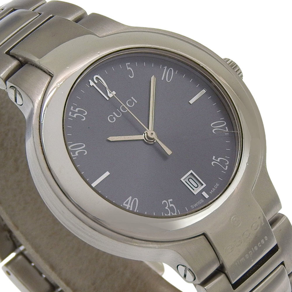 Gucci GUCCI Watch 8900M Stainless Steel Quartz Analog Display Gray Dial Boys' Size — Good