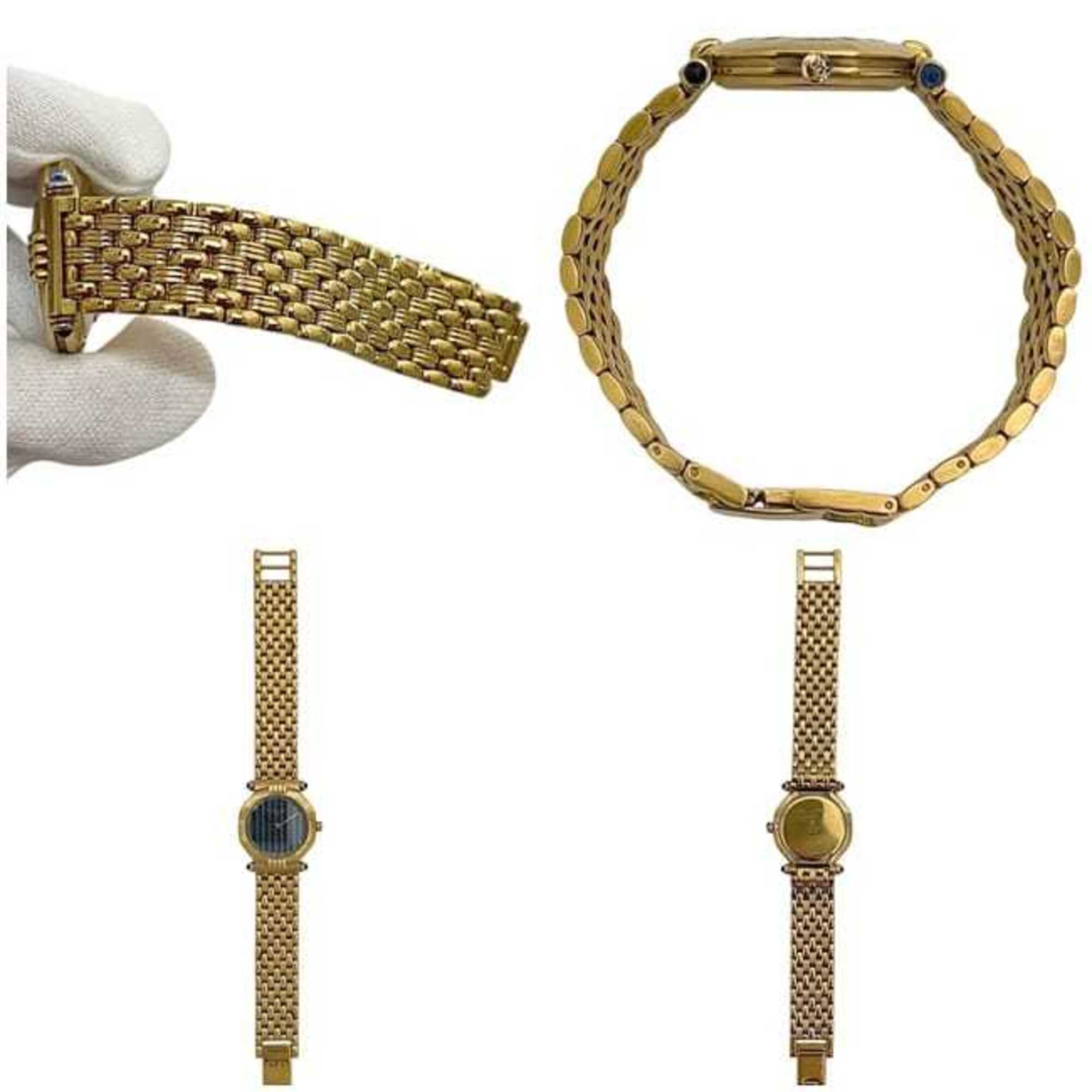 Christian Dior Swing Dress Watch Navy Gold 64151 Women's Stainless Steel Quartz 657*** — Very Good