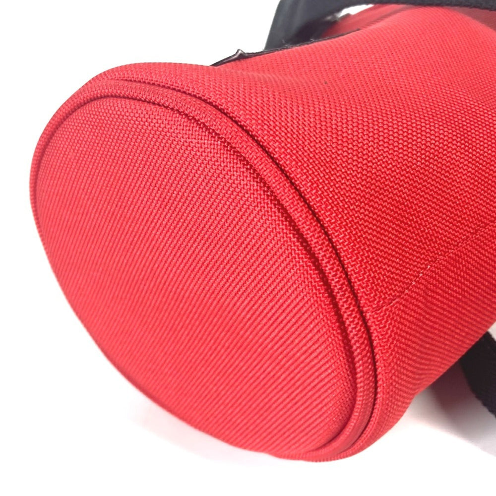 BALENCIAGA 618193 WEEKEND Bottle Holder Pochette Shoulder Bag Nylon Canvas Men's Women's Red MO-241006-10 — New - Store Return