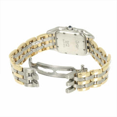 Cartier Panthère MM 3-Row Date Two-Tone Watch 83083244 Boys' Ivory YG Yellow Gold Quartz — Like New
