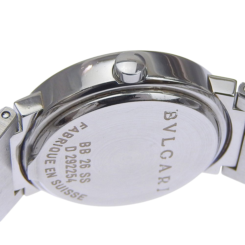 Bvlgari Watch BB26SS Stainless Steel Quartz Analog Display Black Dial Women's — Good