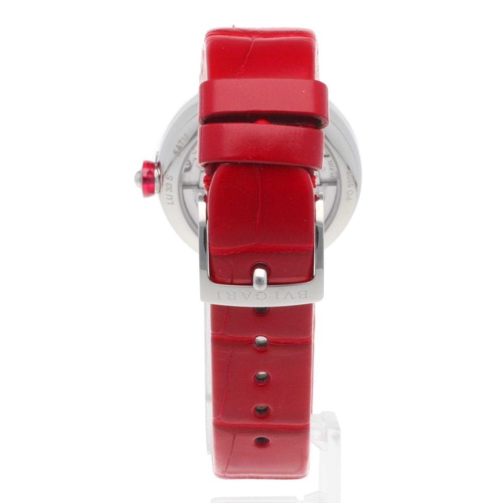 Bvlgari Lucea Stainless Steel Watch LU33C2SLD/11 Automatic Women's BVLGARI Pink Shell with 11 Diamonds, Overhauled — Good