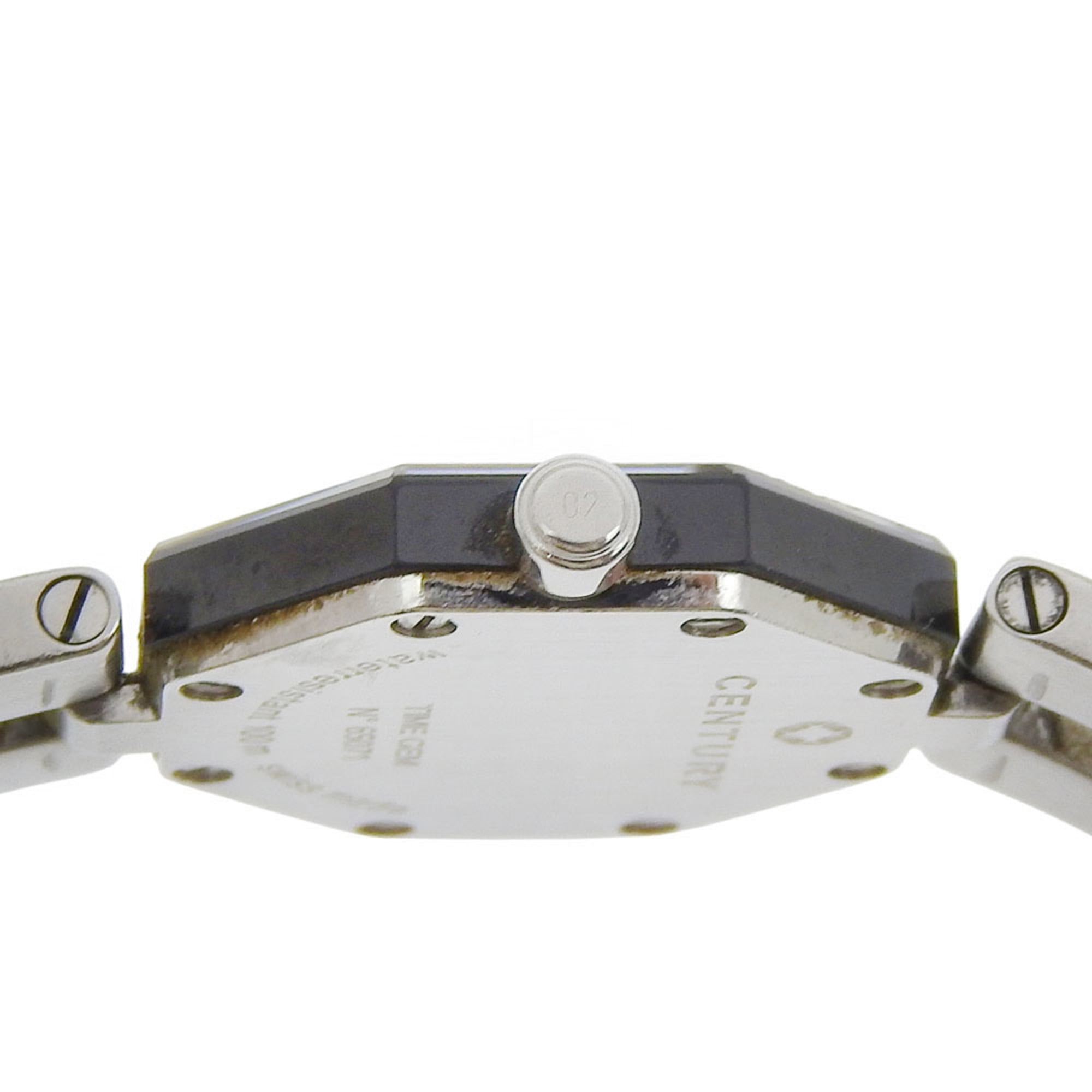 Century Time Gem Women's Watch, 1-Diamond, Stainless Steel, Quartz, Analog, White Mother-of-Pearl Dial — Good