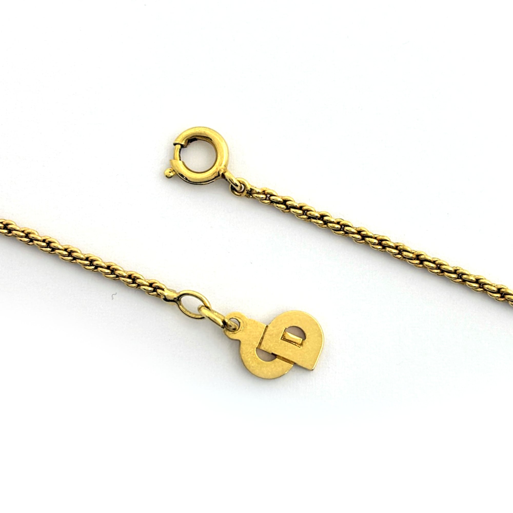 Christian Dior logo necklace in GP gold for women