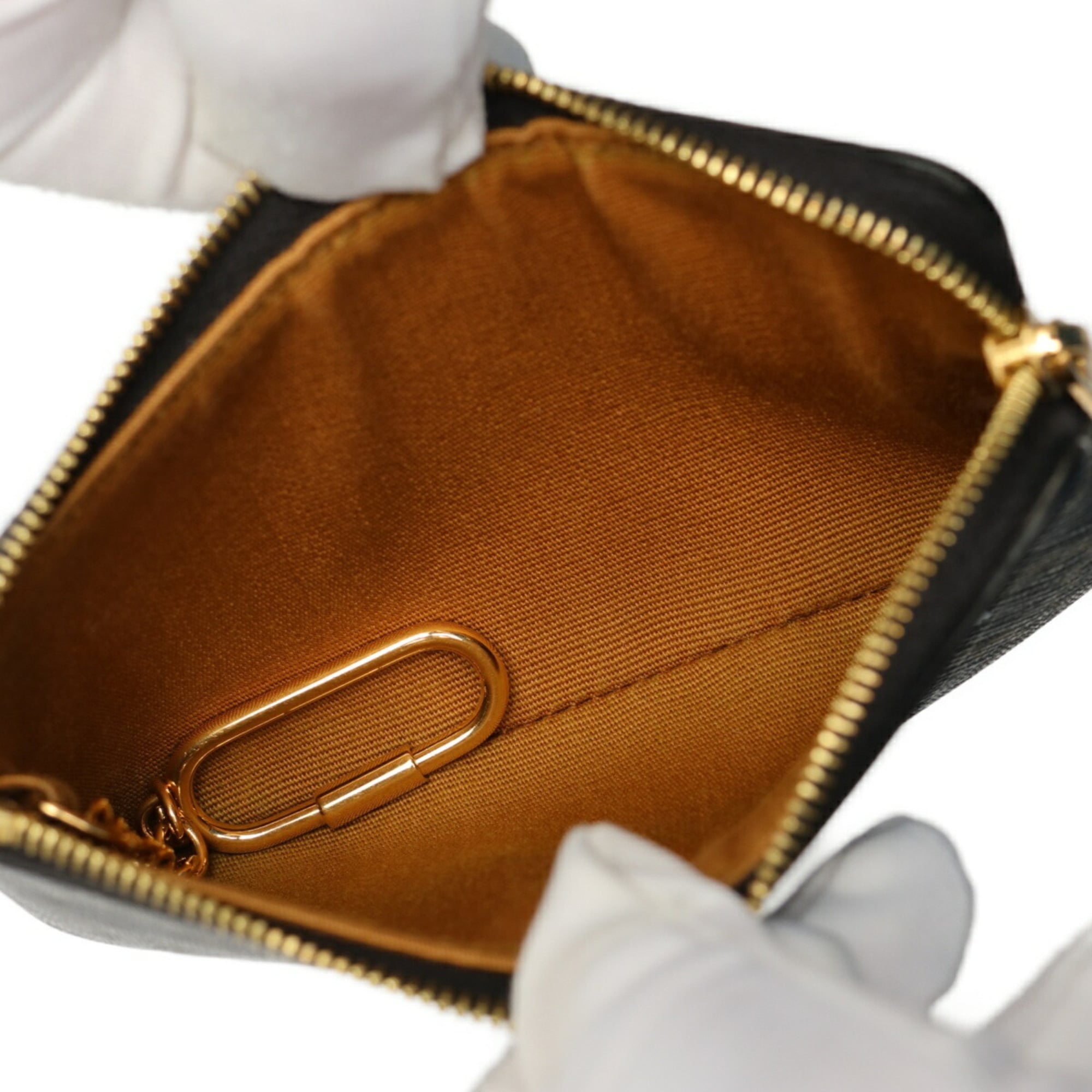 Celine Coin & Card Case 10C662CA2.38NO Triomphe Canvas Black S-158510