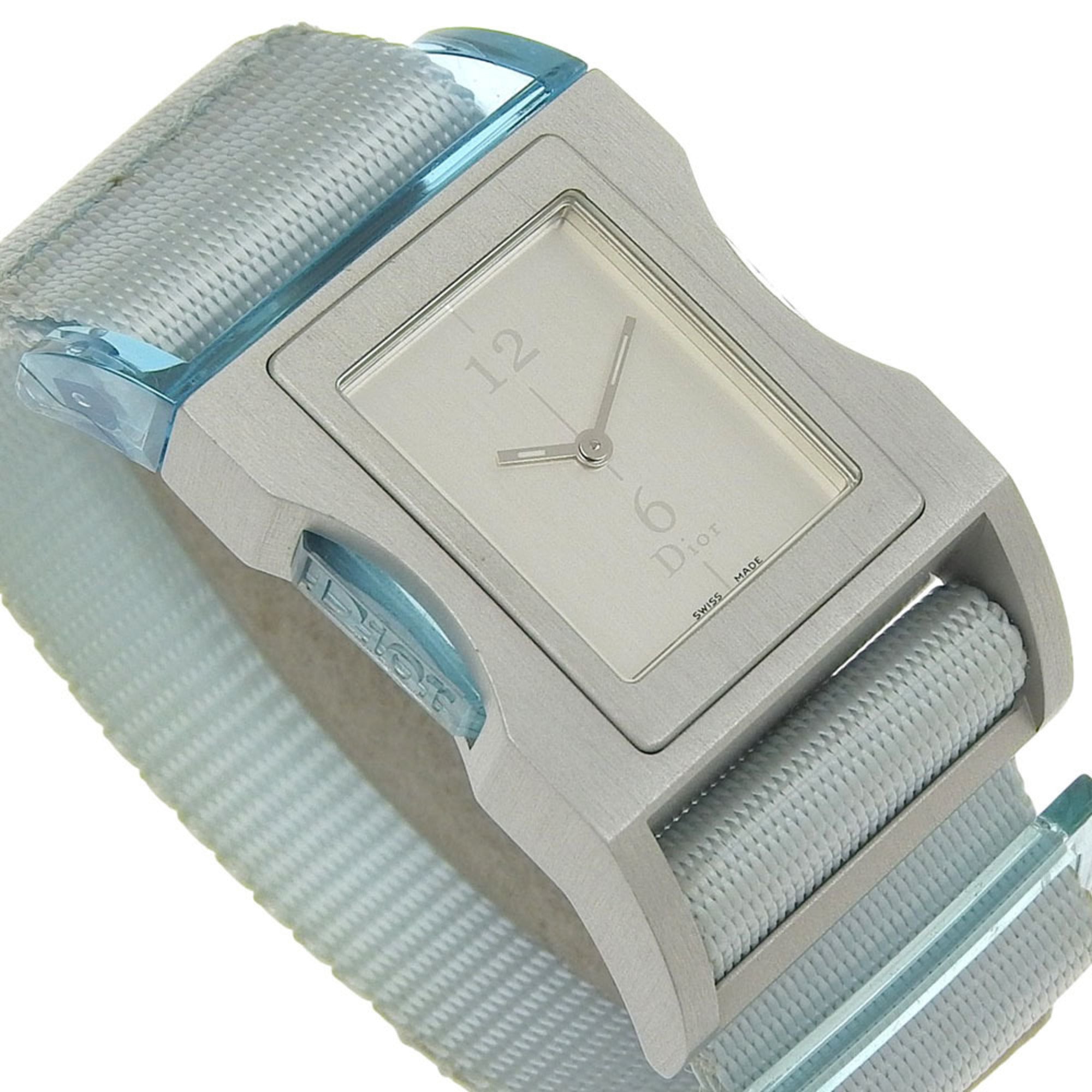 Dior Chris 47 Watch D100-322, Aluminum and Nylon Quartz Analog with Silver Dial, Women's — Very Good