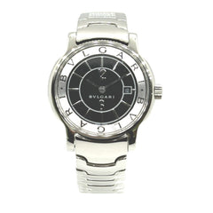 BVLGARI ST29S Solotempo Quartz Date Watch, Stainless Steel, Women's, Silver — Very Good