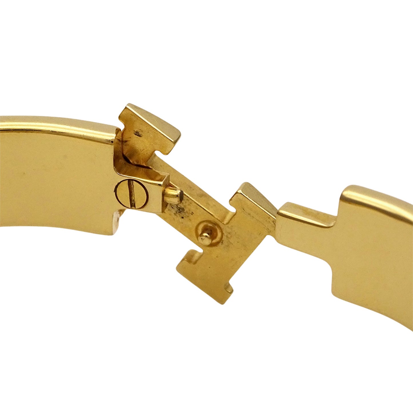 Hermes Hermès Click H PM Bangle Bracelet for Men and Women in Orange Gold