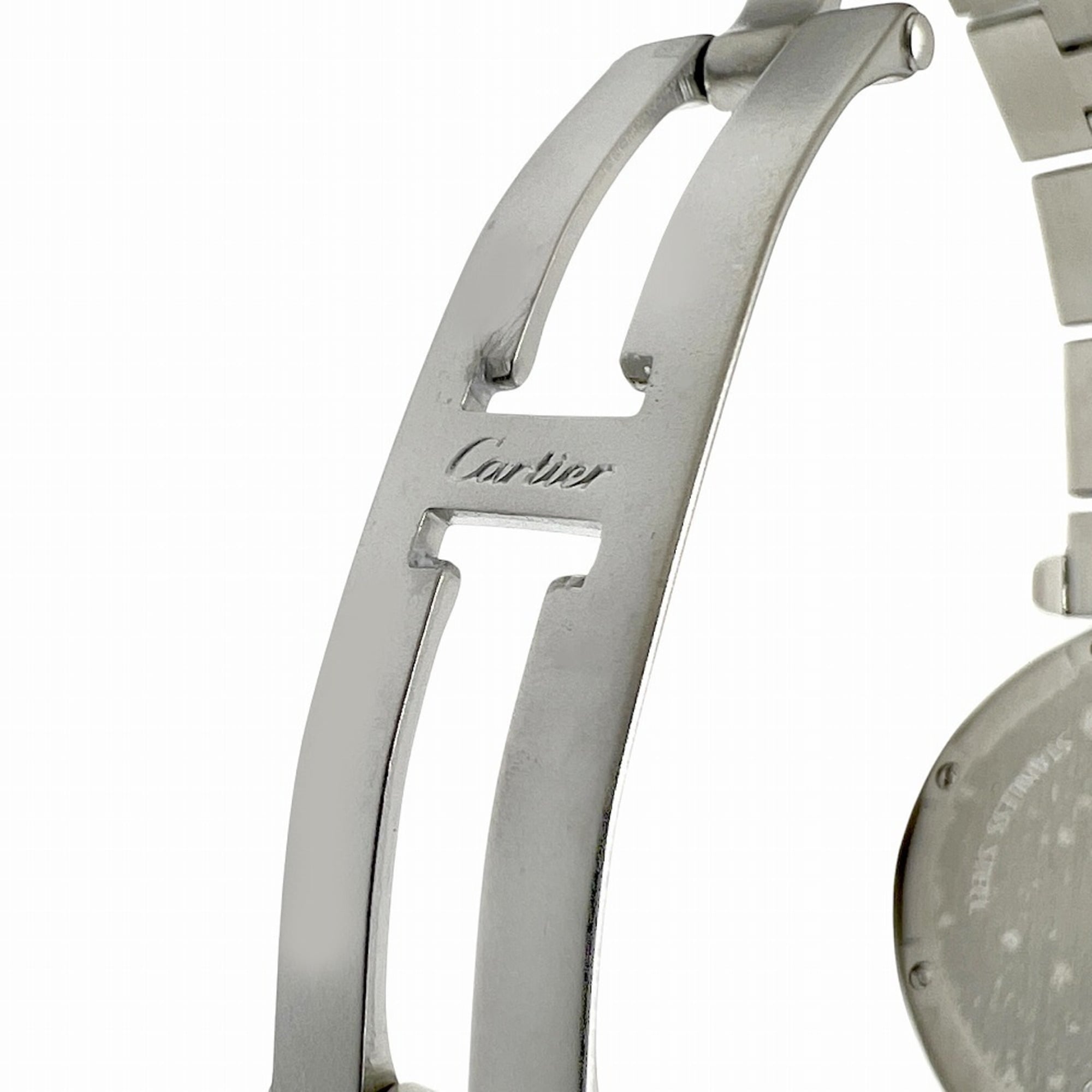 Cartier Pasha C Big Date Stainless Steel White Dial W31055M7 Automatic Watch for Women and Men — Very Good