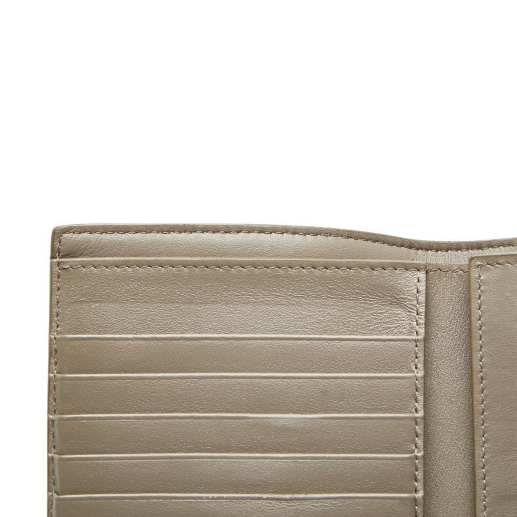 Celine Medium Strap Wallet, Bifold Beige, Blue Leather, Women's, CELINE