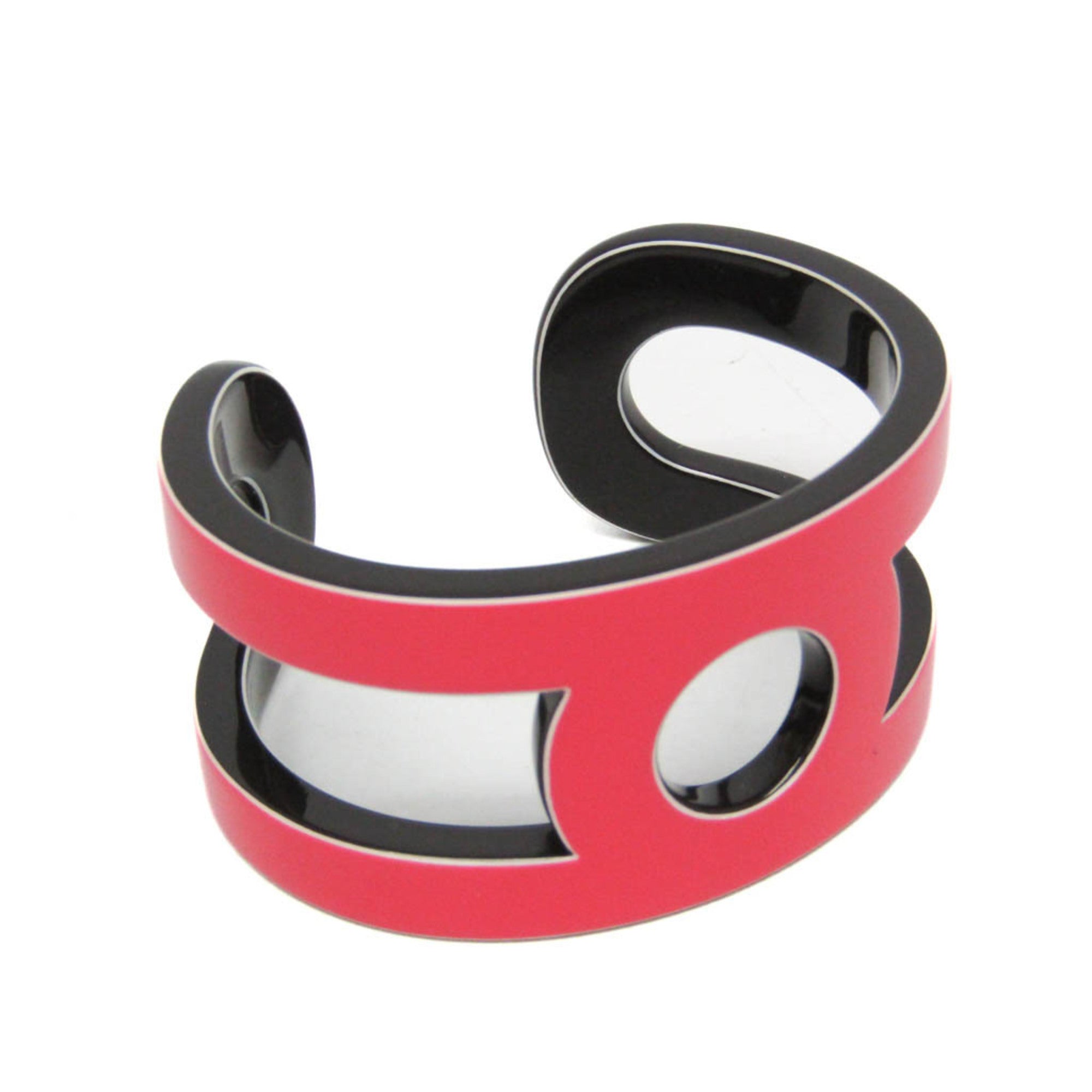 Hermes Variation Lacquer,Wood Bangle Brown,Pink — Like New