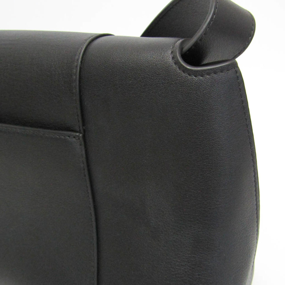 Balenciaga Downtown Medium 671354 Men,Women Leather Shoulder Bag Black — Like New
