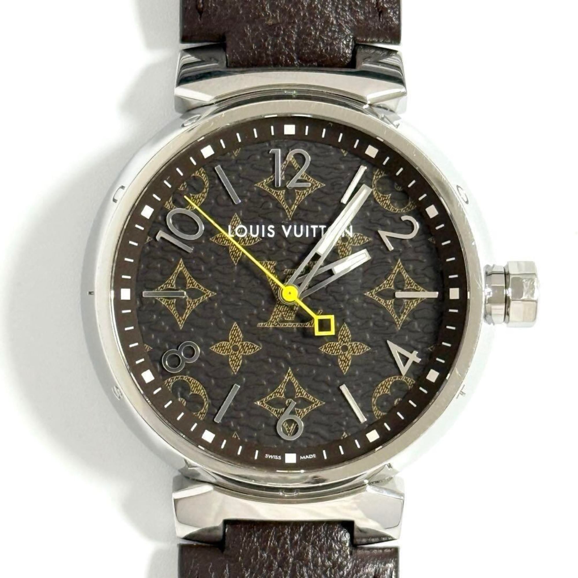 Louis Vuitton Men's Tambour Monogram Watch 39mm — Very Good