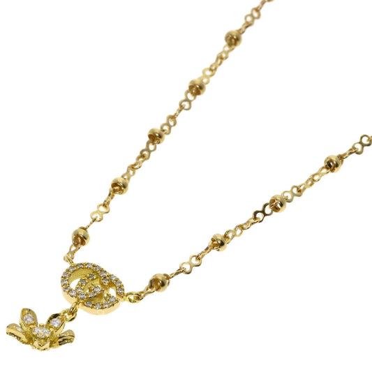 Gucci GG Flora Diamond Necklace in 18K Yellow Gold for Women