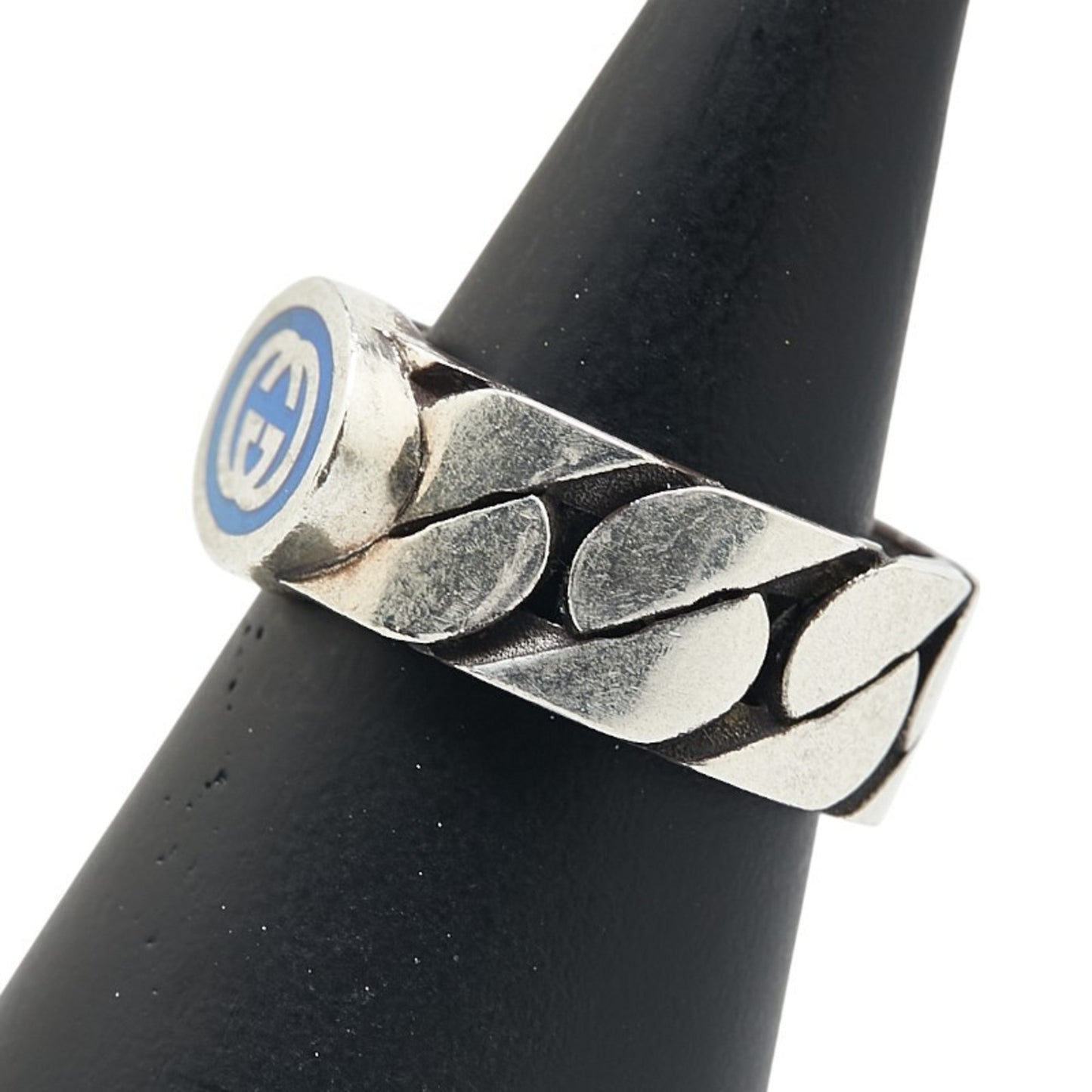 Gucci Interlocking G Chain Ring #19 SV925 Silver Men's GUCCI