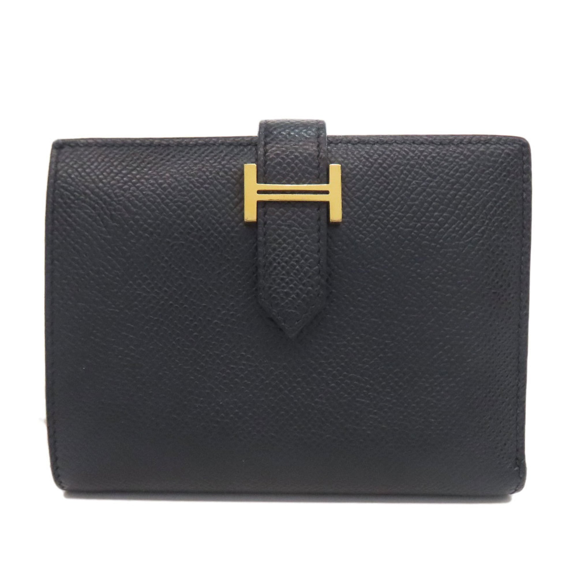 Hermes Hermès Bearn Compact Bifold Wallet with Gold Hardware, Epson, Women's