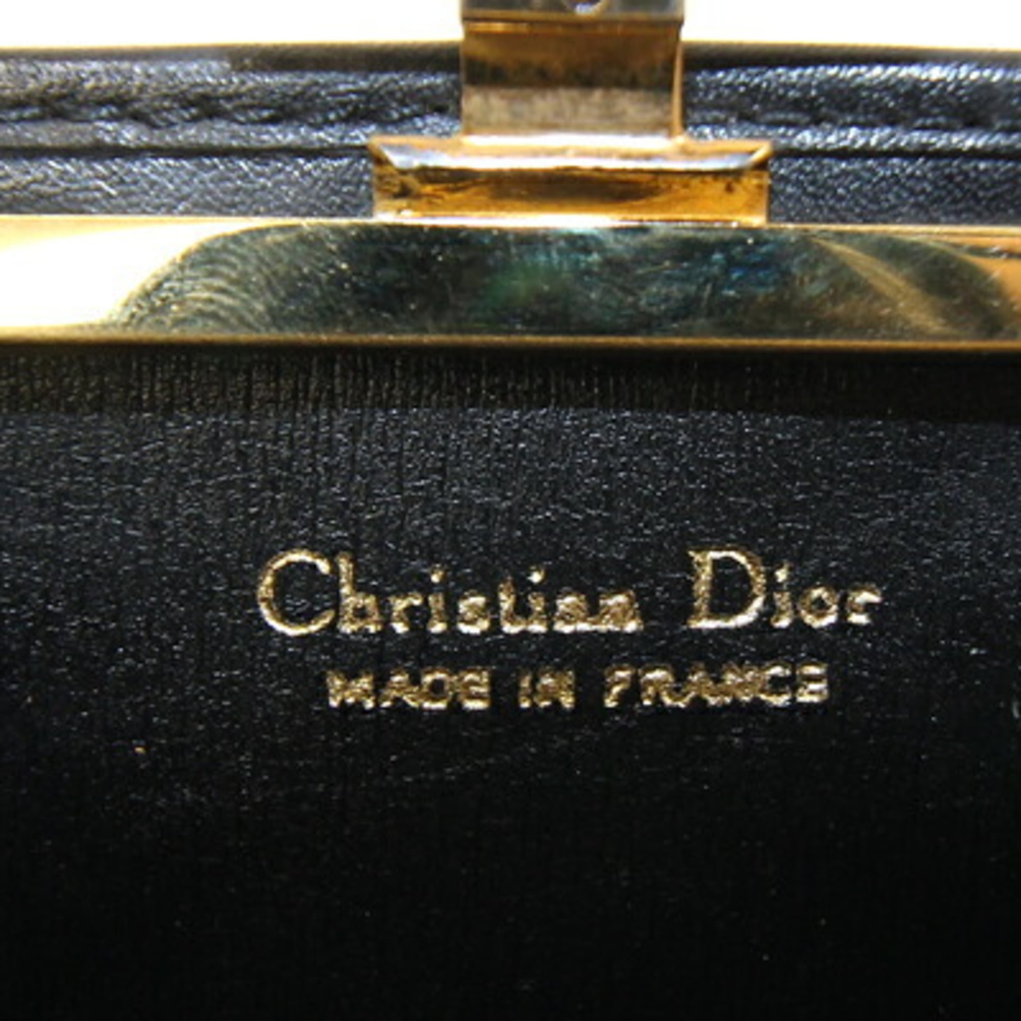 Christian Dior Dior coin case, black canvas and leather, Trotter mini wallet, old, women's, Christian