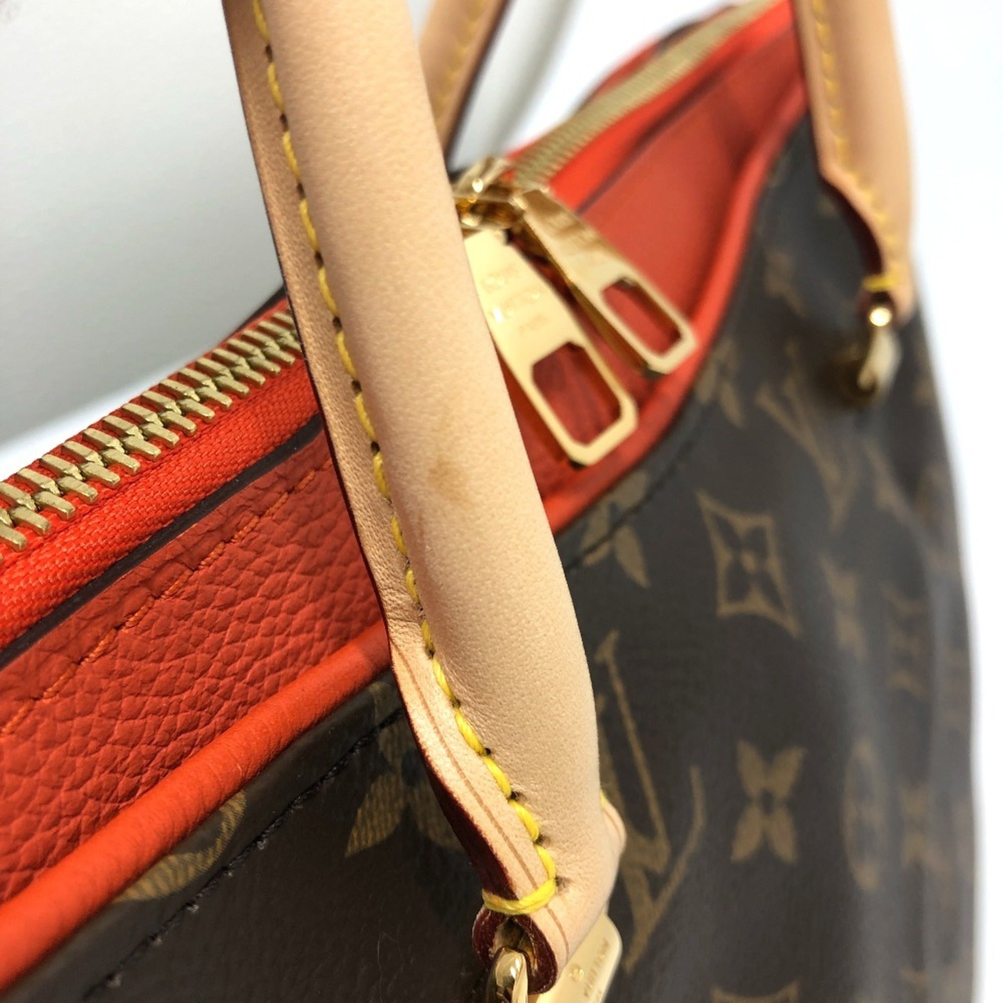 LOUIS VUITTON M41148 Pallas 2WAY Bag Shoulder Handbag Monogram Canvas Women's Brown — Like New