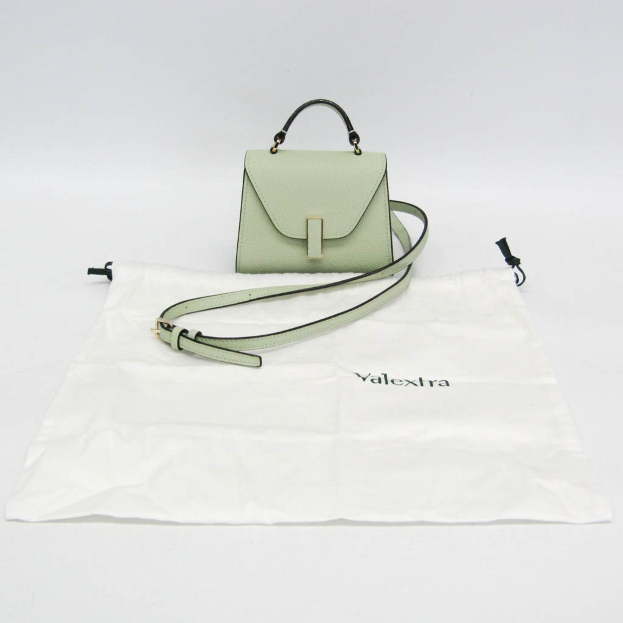 Valextra ISIDE BELT SGES0061028LOCPL99 Women's Leather Fanny Pack,Shoulder Bag Light Green — Like New