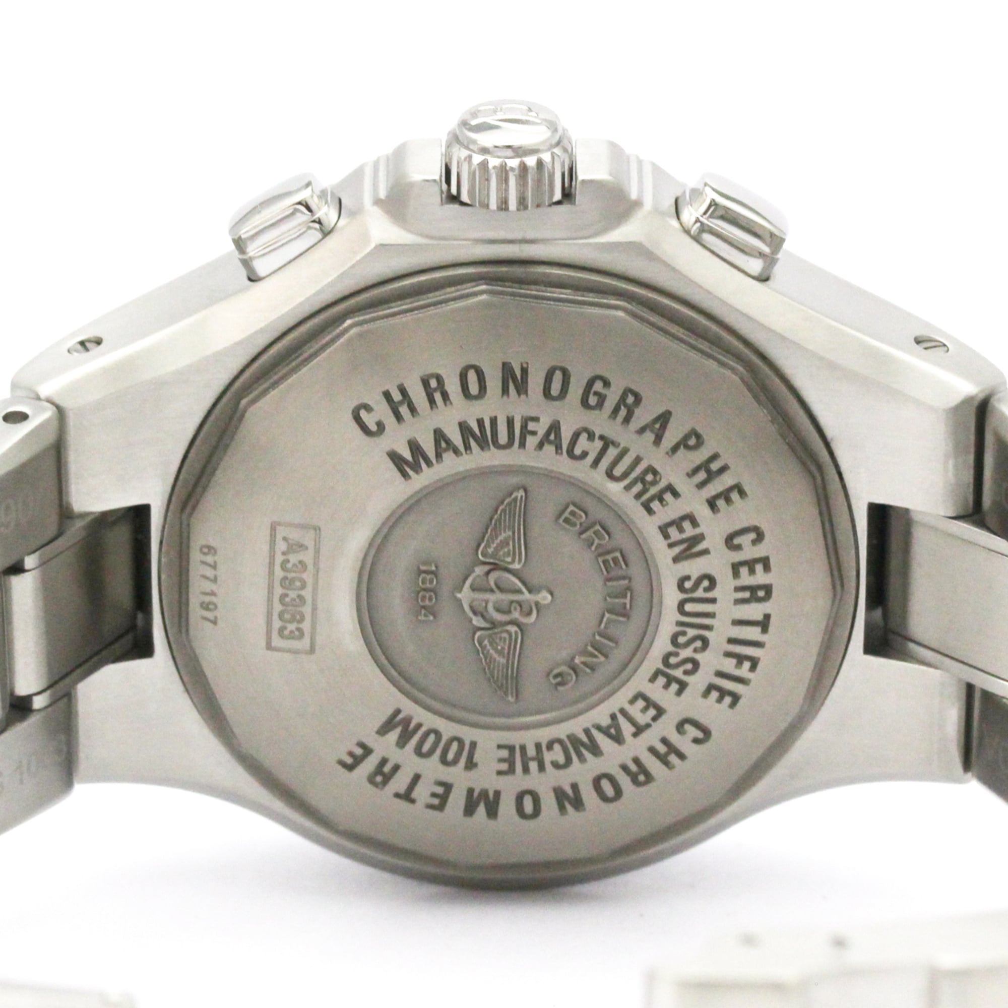 BREITLING Hercules Stainless Steel Automatic Mens Watch A39363 Polished — Very Good