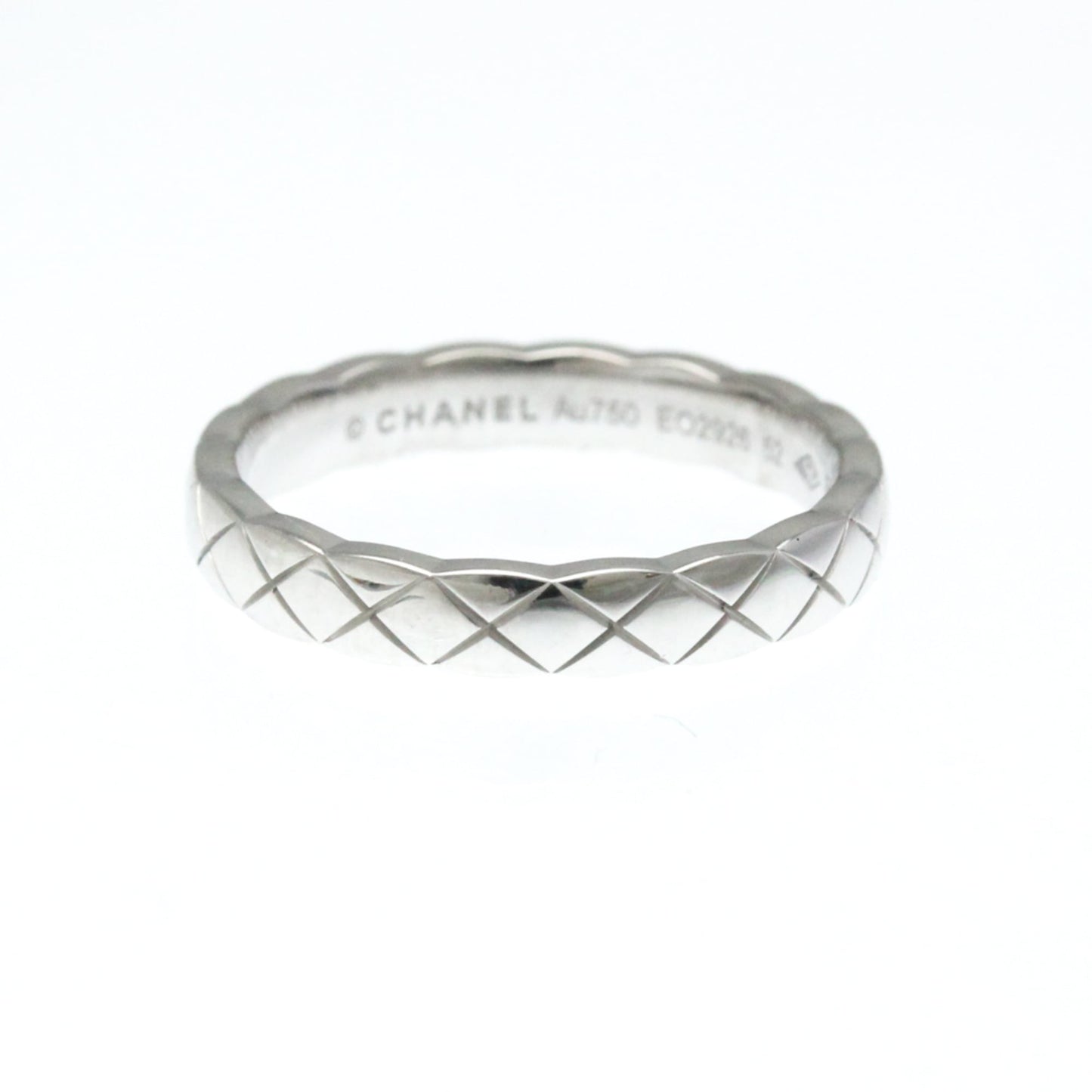 Chanel Coco Crush Ring Mini Model White Gold (18K) Fashion No Stone Band Ring Silver