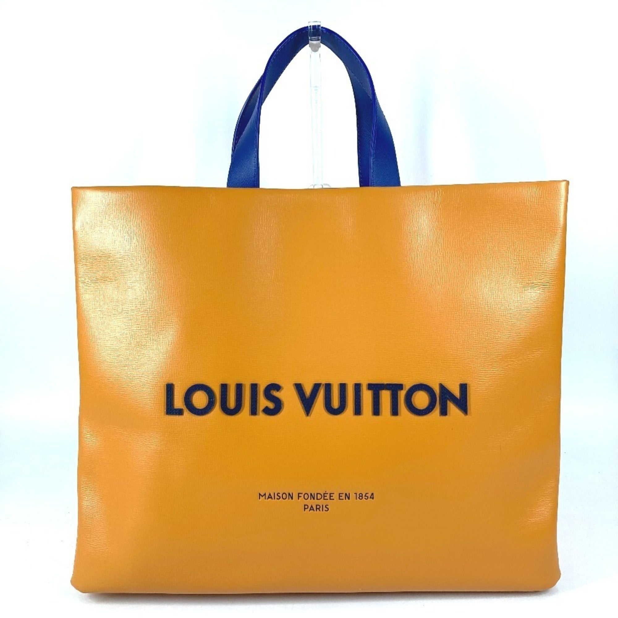 LOUIS VUITTON M24457 24SS Shopper Tote MM - Shoulder Bag, Leather, Men's, Women's, Orange — Like New