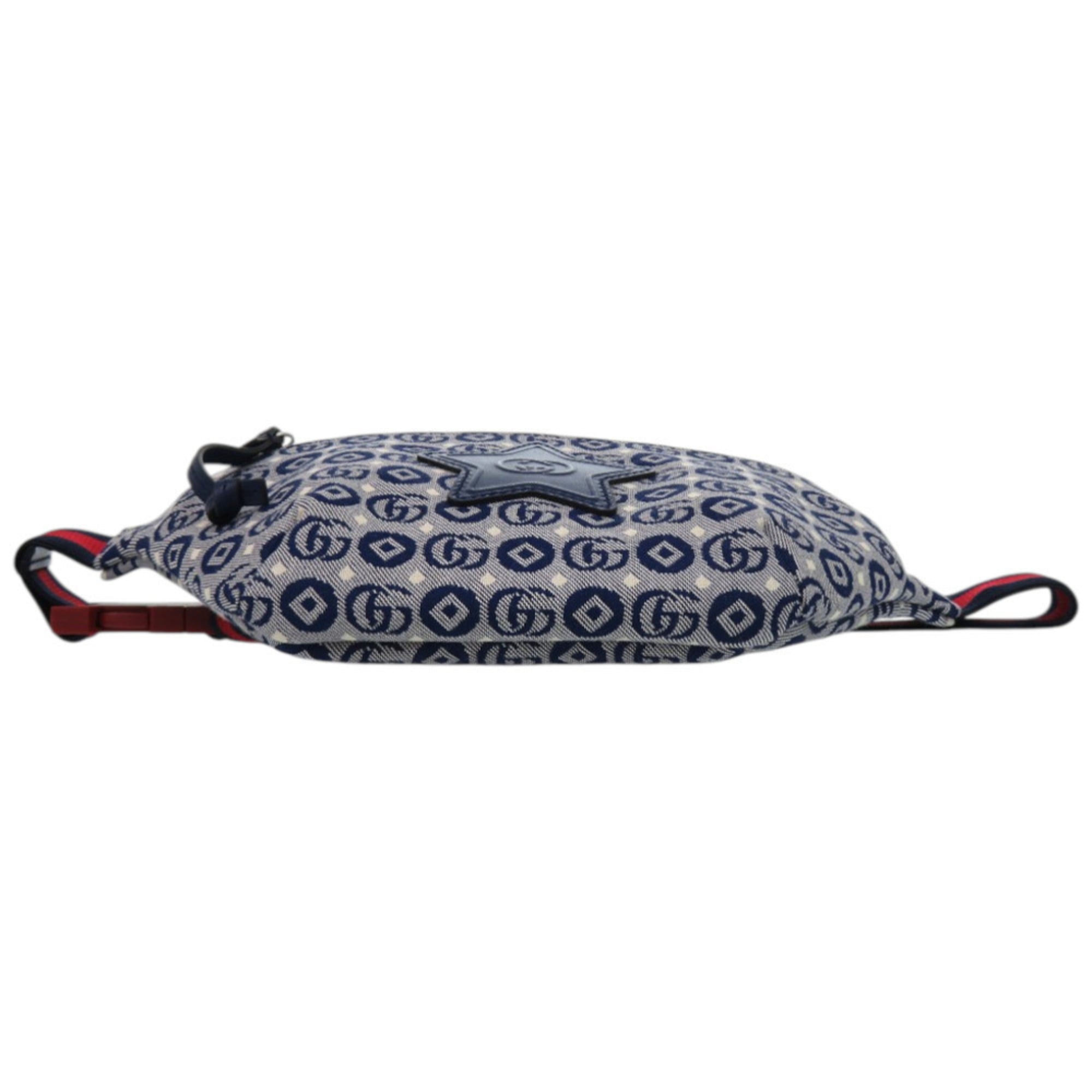 Like new Gucci children's star waist pouch 502095, canvas and leather, blue, 1584 GUCCI — Like New