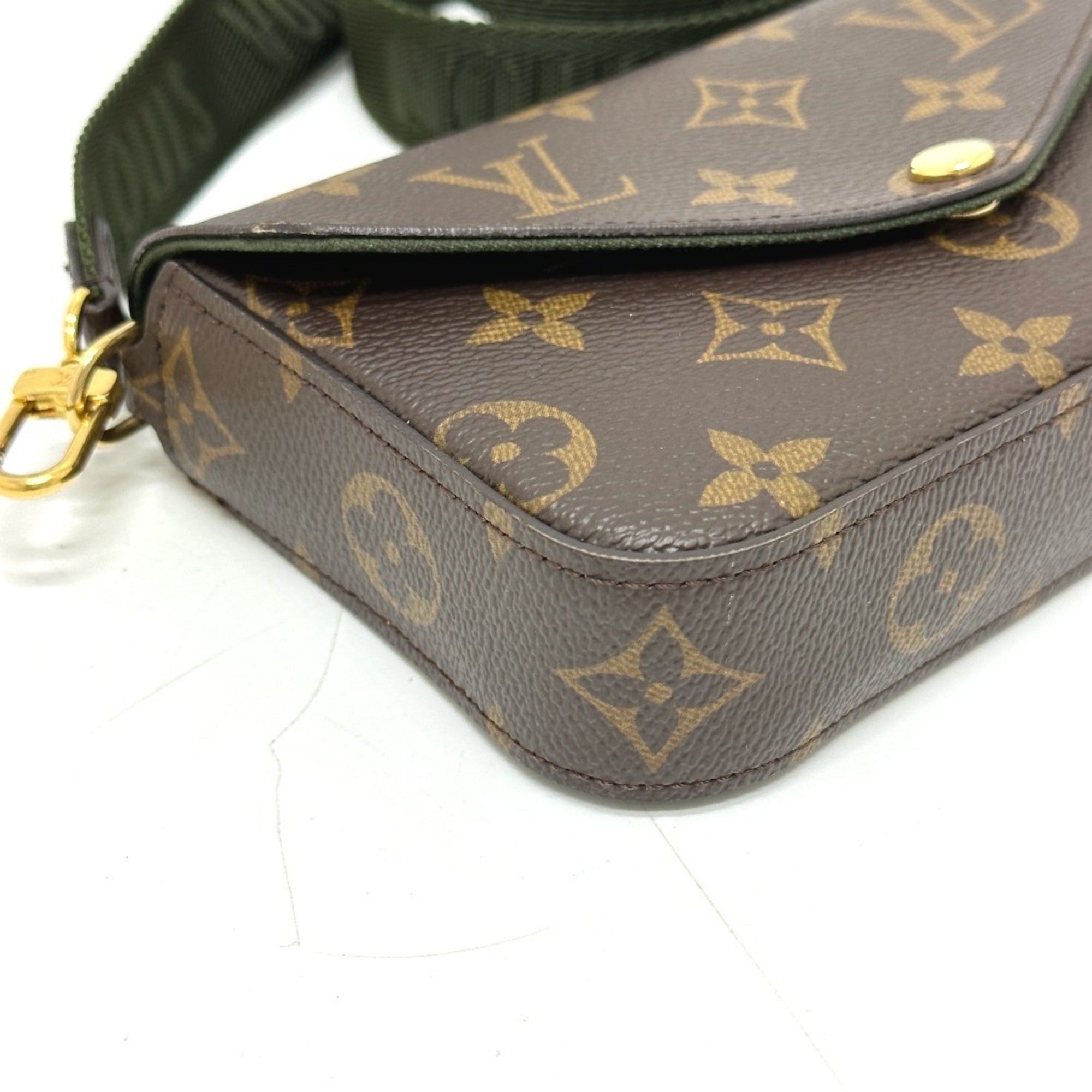 LOUIS VUITTON M80091 Monogram Multi Pochette Felicie Shoulder Bag in Canvas, Brown, Like New — Like New