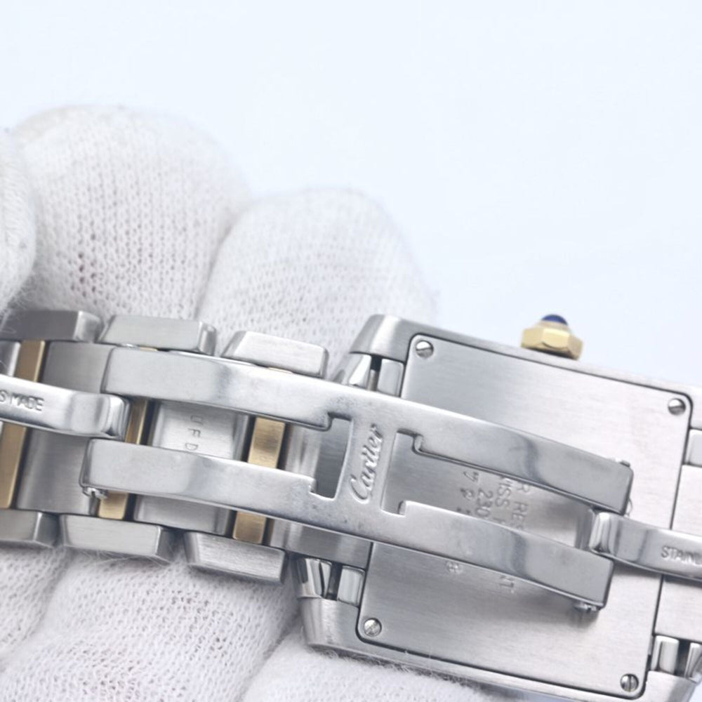 CARTIER Tank Française MM W51006Q4 Watch, Boys' Size, 18K Yellow Gold x Stainless Steel, 40390 — Very Good