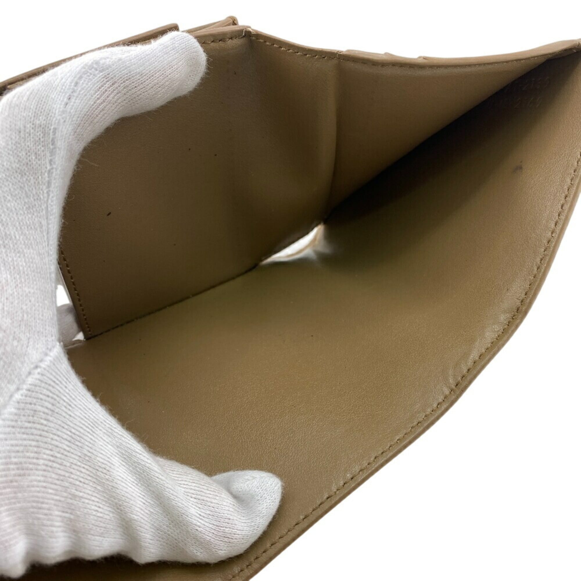 CELINE Trifold Wallet Brown Women's