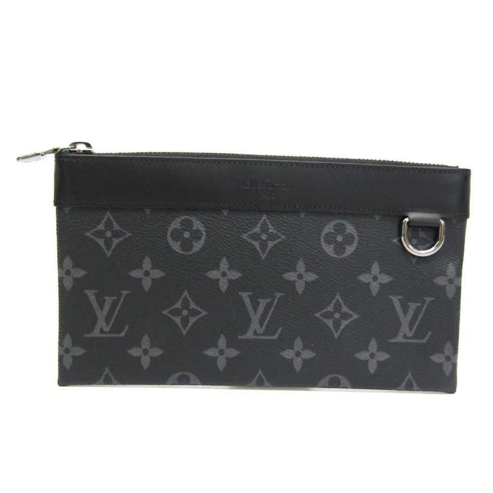 Louis Vuitton Monogram Eclipse Pochette Discovery PM M44323 Men's Clutch Bag,Pouch Black — Like New