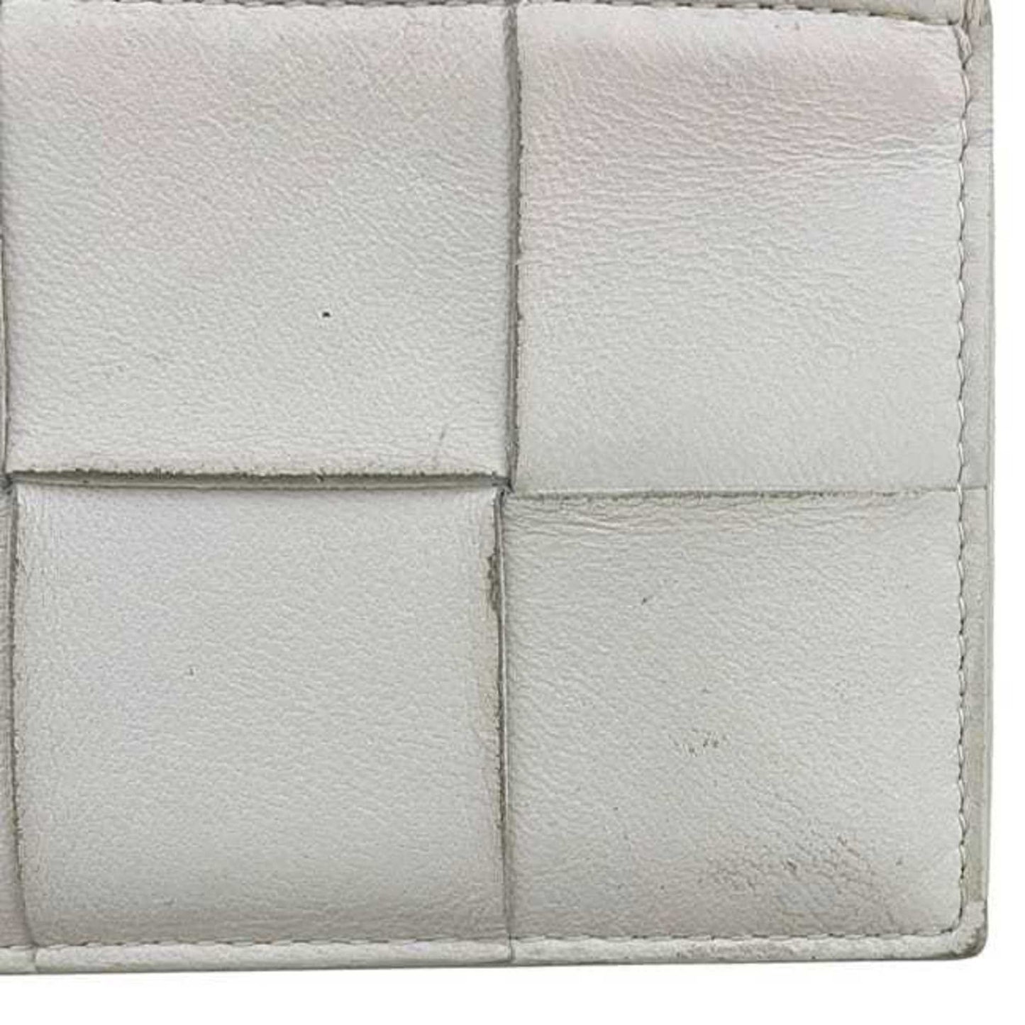 Bottega Veneta Coin Case ec-24609 White Cassette 679843 Purse Leather P01931123D BOTTEGA VENETA Mini Card Holder Intrecciato Pattern Men's Women's