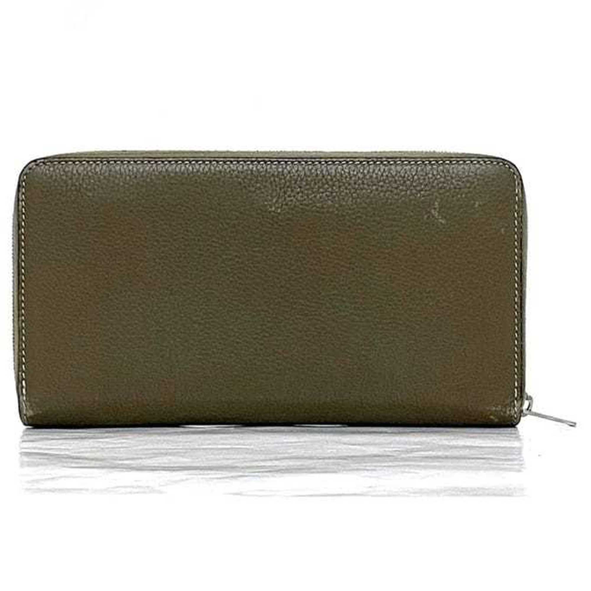 Celine Round Long Wallet Large Zipped ec-22339 Greige 105003AFE.09SO Leather W-LM-3158 CELINE Women's Accessories