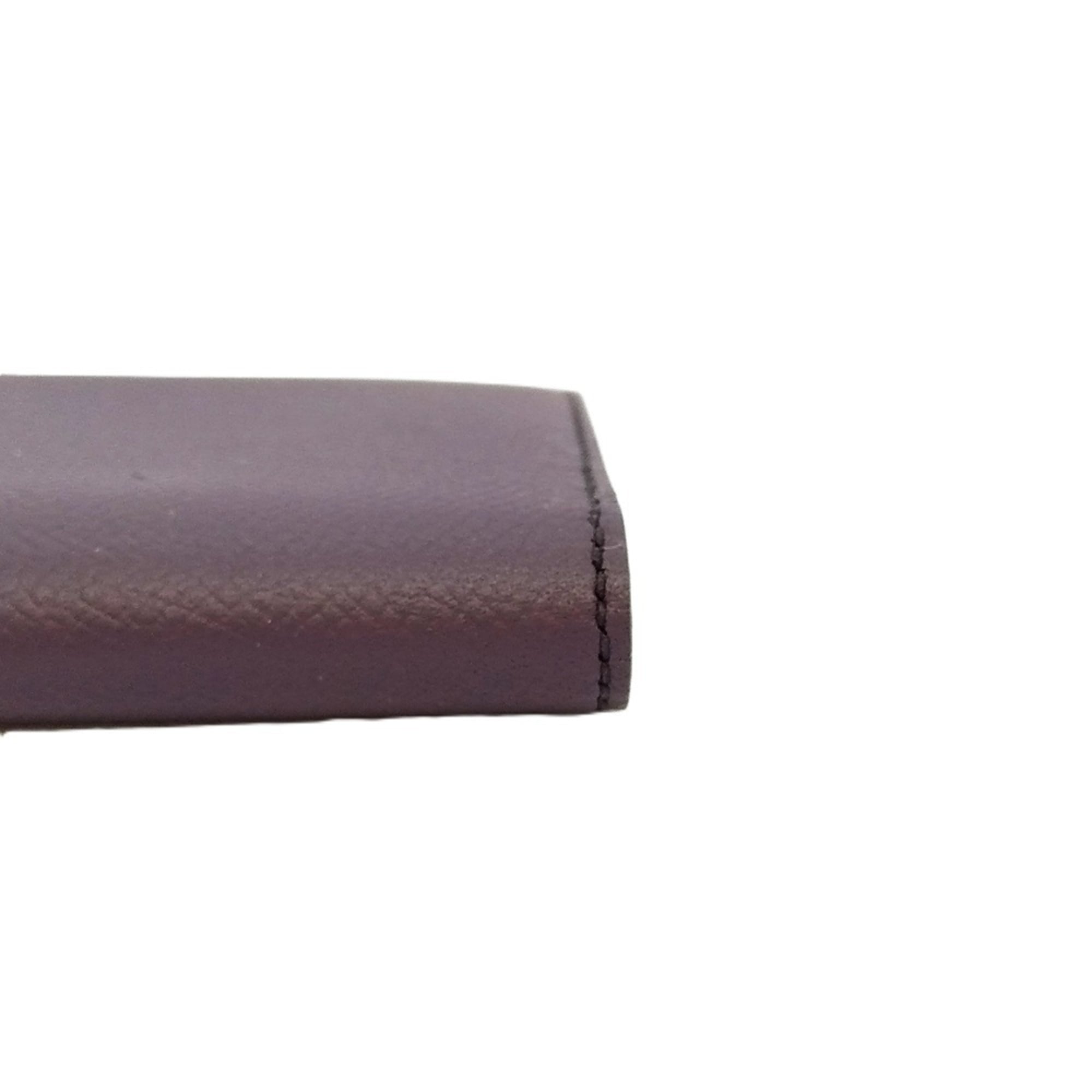 Hermes Hermès MC2 Fleming Wallet, Epsom Leather, D Stamp, Purple, Men's