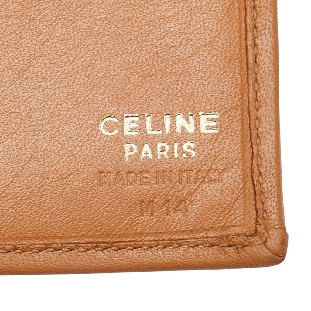Celine Macadam Long Wallet Brown Leather Women's CELINE