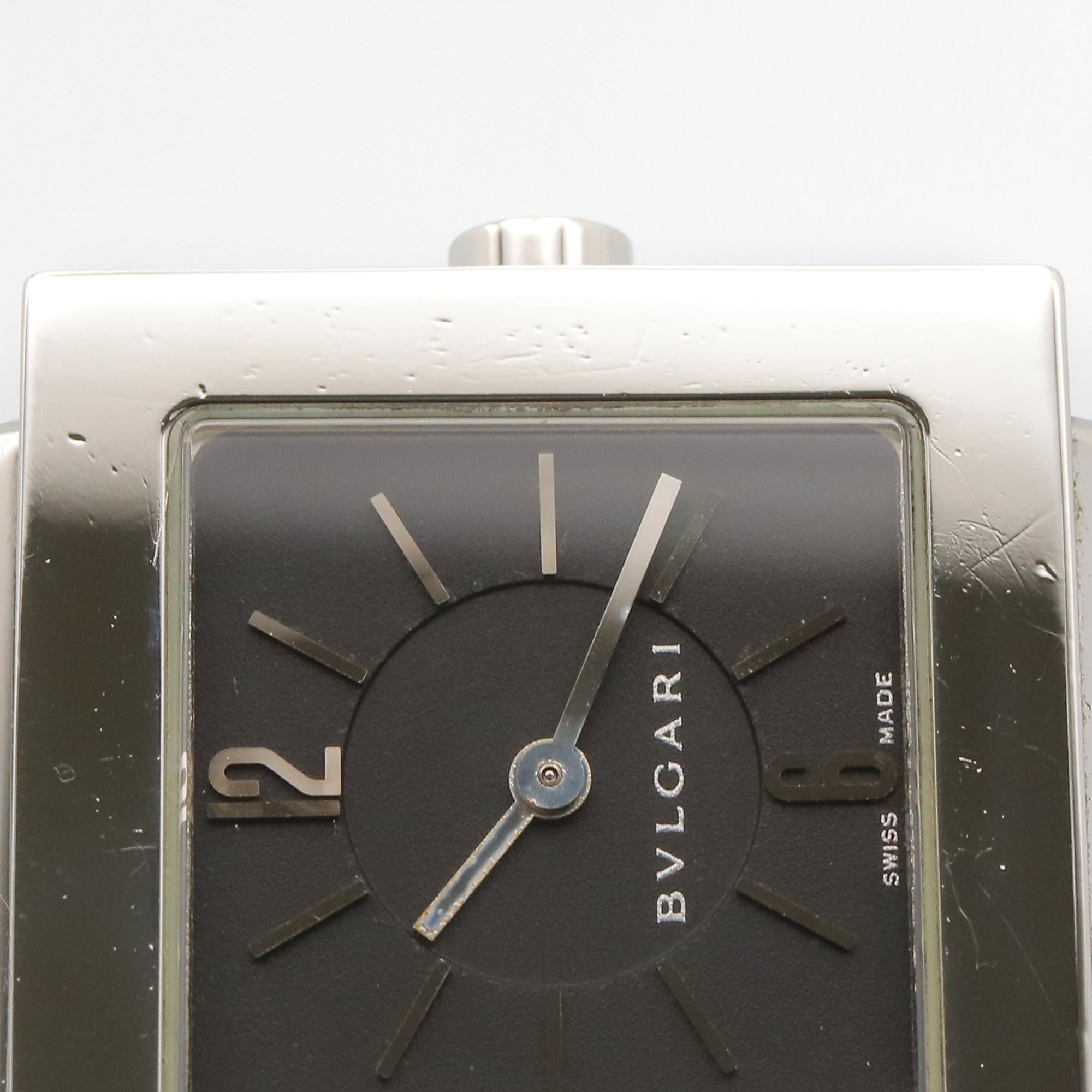 Bulgari BVLGARI Quadrato Watch, Stainless Steel, Women's, Black, SQ22SS — Very Good
