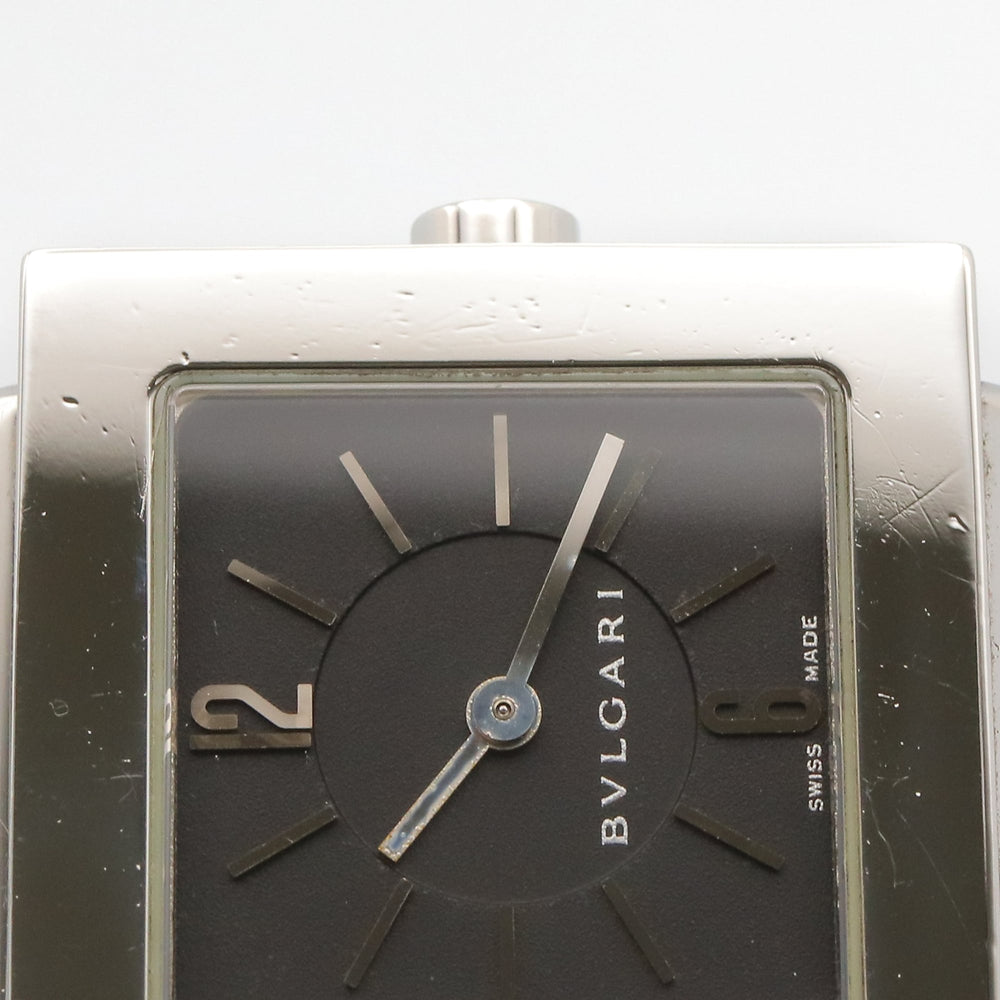 Bulgari BVLGARI Quadrato Watch, Stainless Steel, Women's, Black, SQ22SS — Very Good