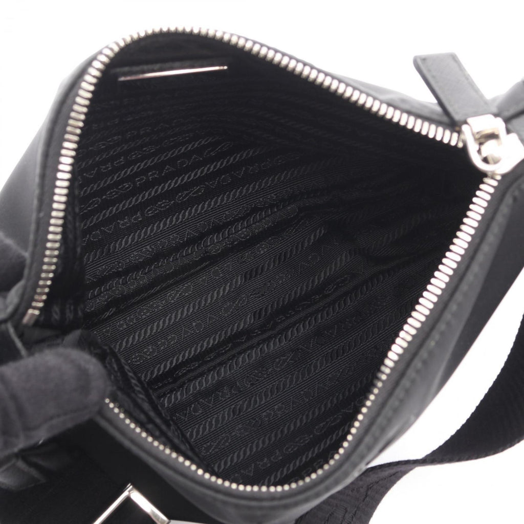 Prada Shoulder Bag in Nylon and Saffiano Leather, Black, for Men Women, 2VH113