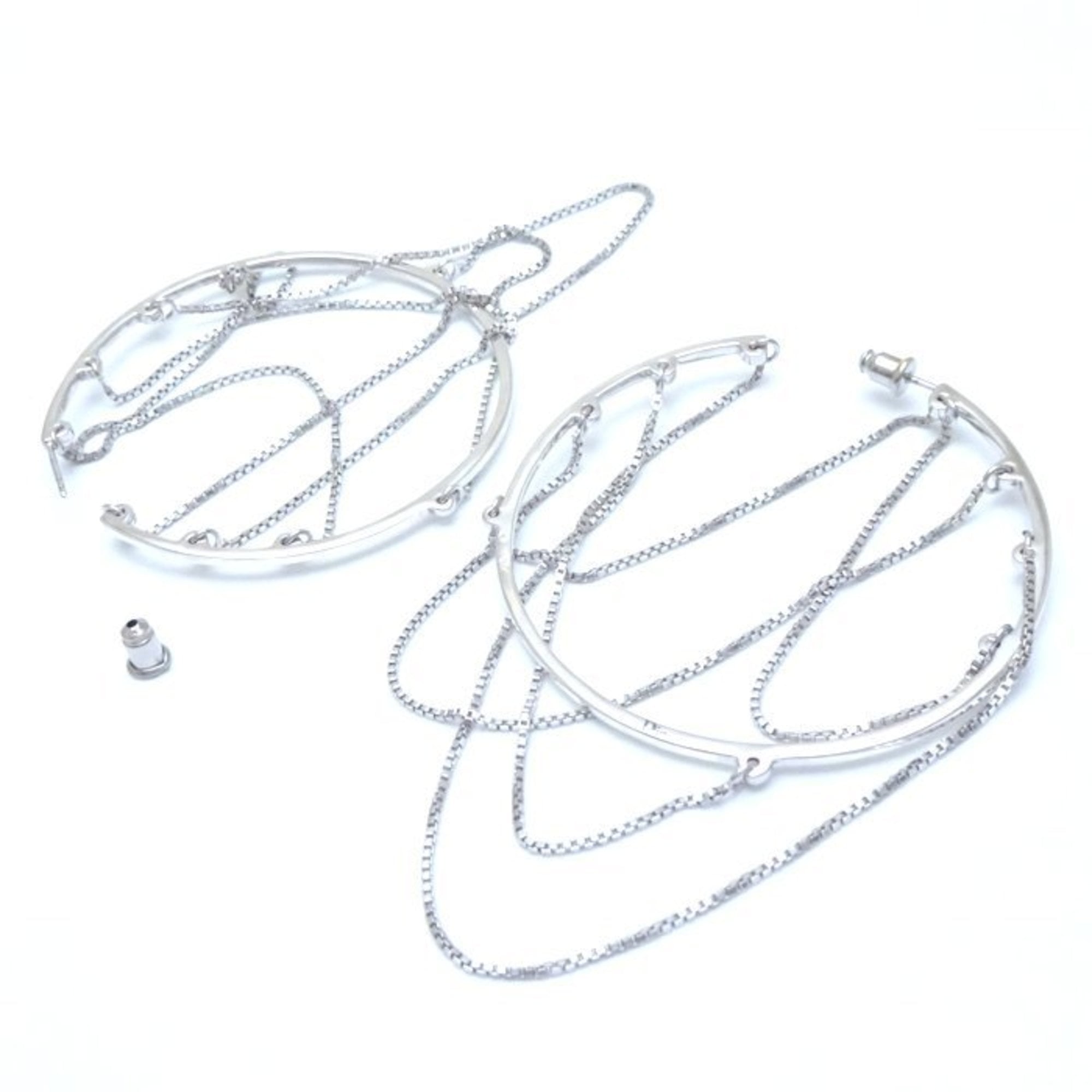 Christian Dior hoop chain earrings in 925 silver (292968)