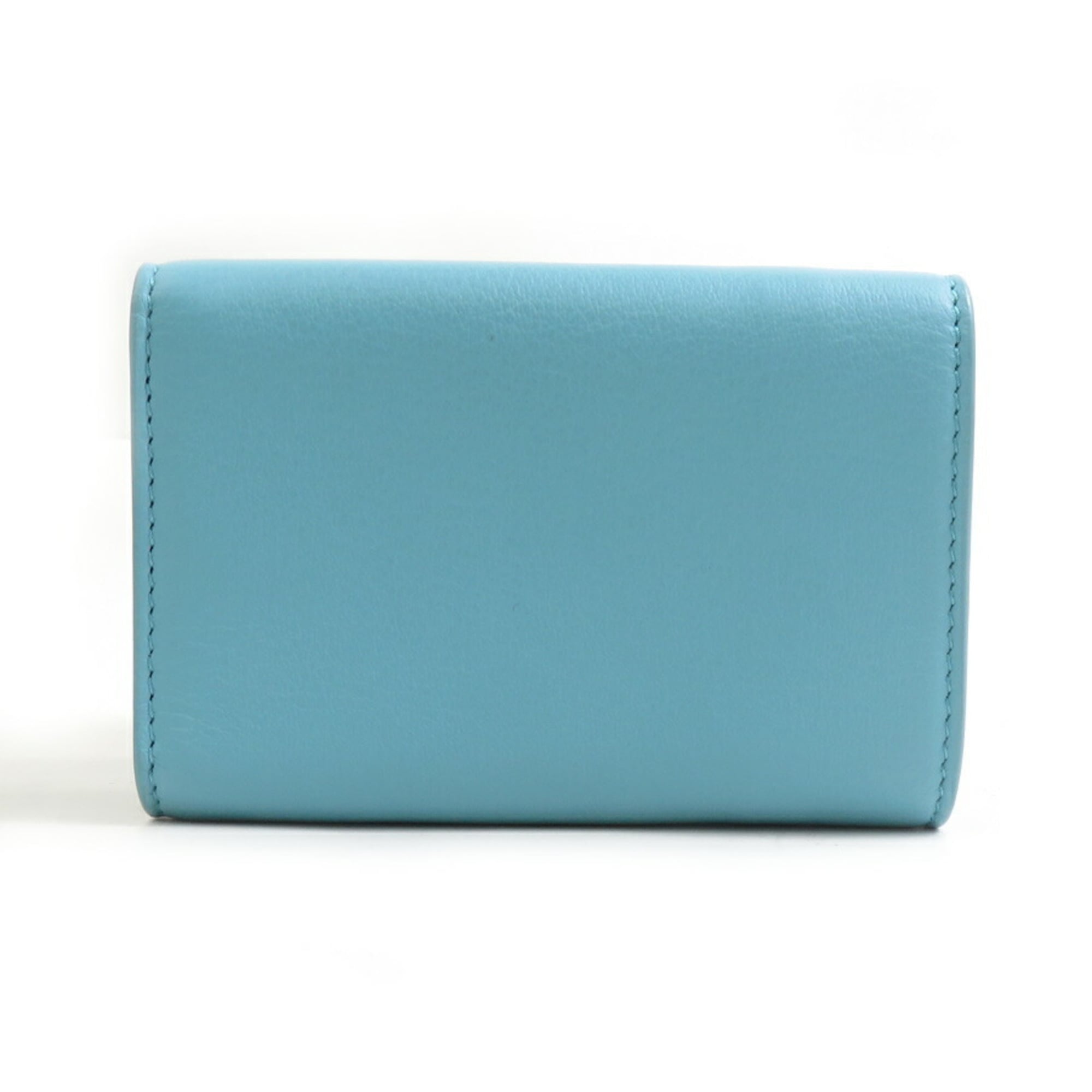 Balenciaga BALENCIAGA Tri-fold Wallet, Light Blue Leather, Unisex, r10927g