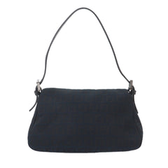 Fendi Zucchino Mini Mamma Baguette Shoulder Handbag, Canvas and Leather, Black, 8BR180, Gunmetal Hardware — New - Store Return