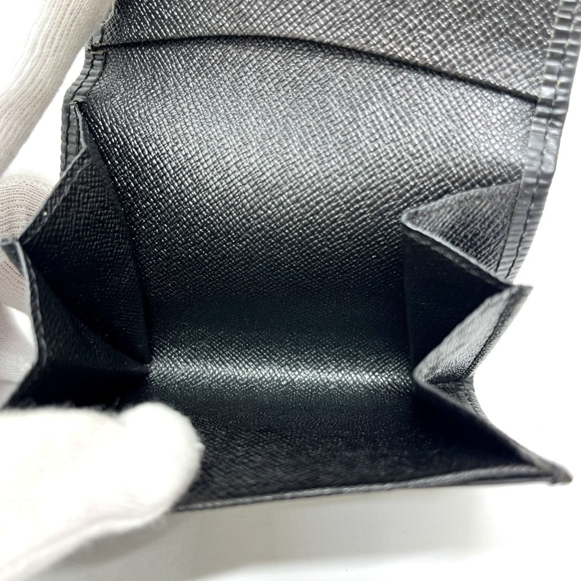 LOUIS VUITTON M63412 Porte Monnaie Surple Wallet with Coin Purse, Epi Leather, Women's, Noir