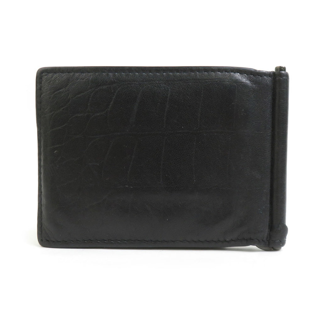 BALENCIAGA Billfold Wallet Leather Black Men's 601346 r10611a