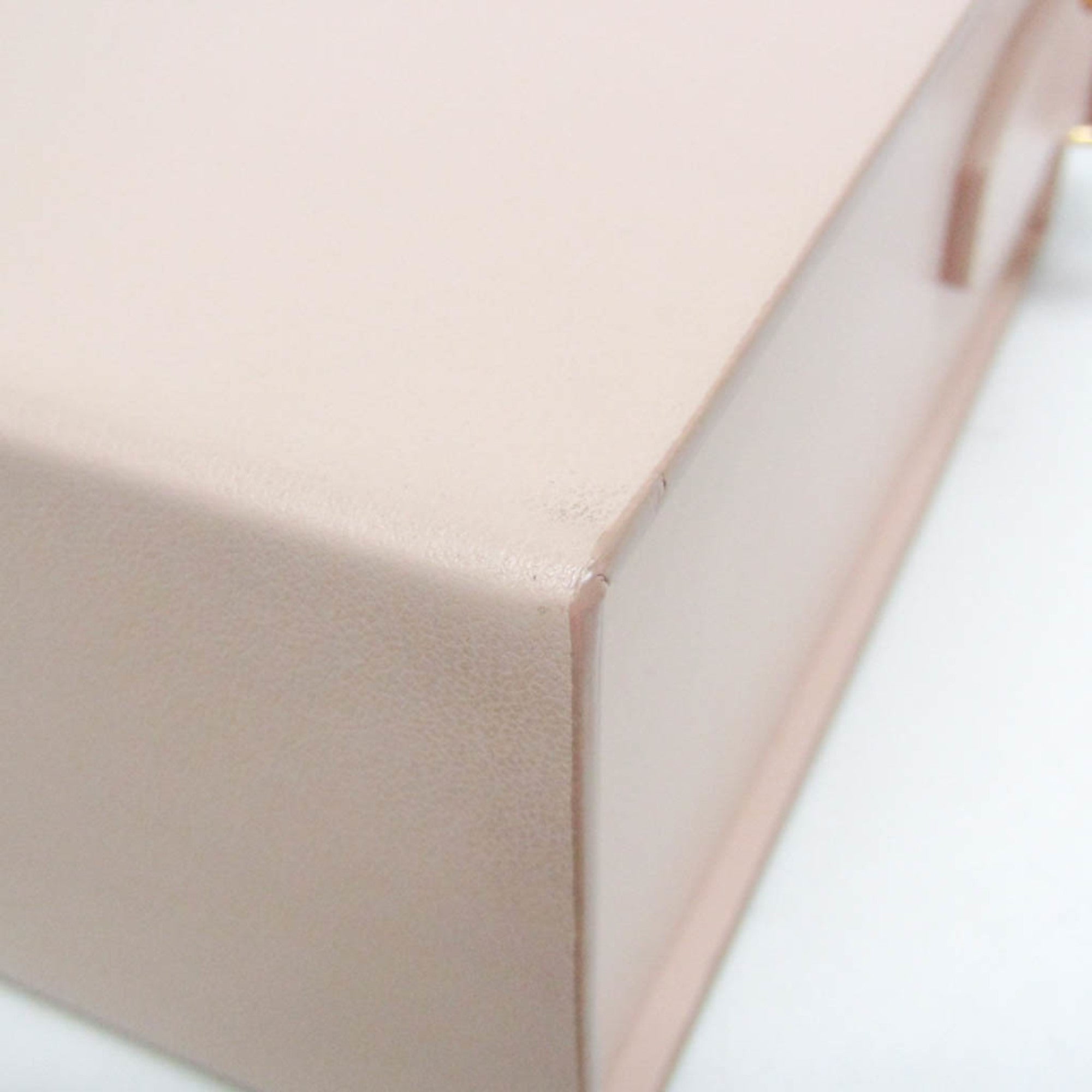 Fendi Box 8BT339 Women's Leather Shoulder Bag Pink